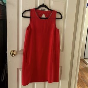 Red casual  midi dress